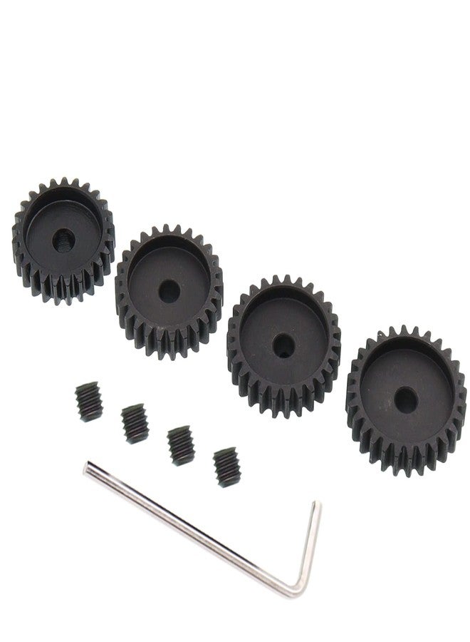Treehobby 4PCS Metal Steel M1 Pinion Gear Sets 25T 26T 27T 28T fit 5mm RC Motor Shaft Gears Compatible with Arrma Traxxas Axial HSP Redcat Losi 1/8 1/10 Scale RC Car Truck Buggy - Image 4